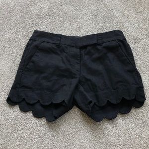 J. By J. crew black scalloped shorts Sz 00